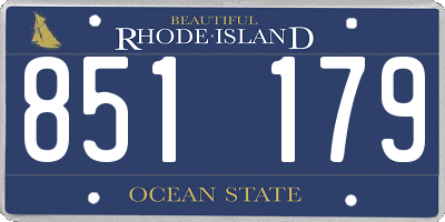 RI license plate 851179