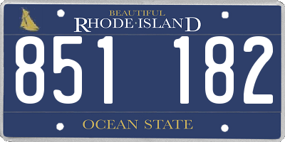 RI license plate 851182