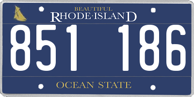 RI license plate 851186