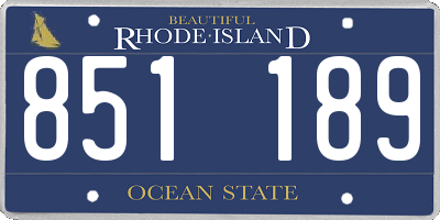 RI license plate 851189