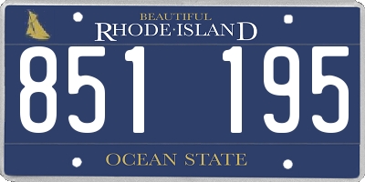 RI license plate 851195