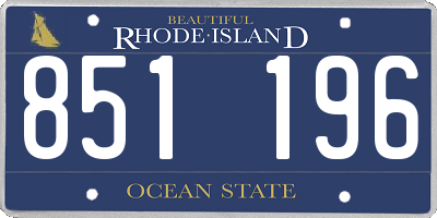 RI license plate 851196