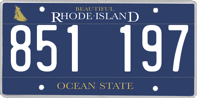 RI license plate 851197