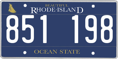 RI license plate 851198
