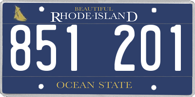 RI license plate 851201