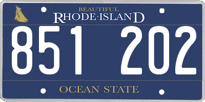 RI license plate 851202