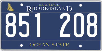 RI license plate 851208