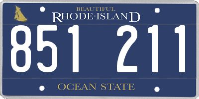 RI license plate 851211