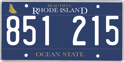 RI license plate 851215