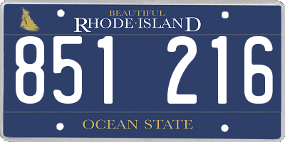 RI license plate 851216