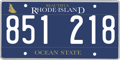 RI license plate 851218