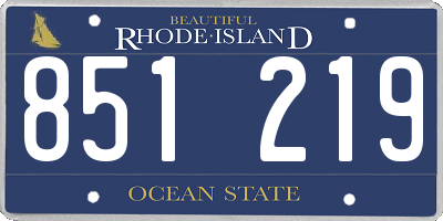 RI license plate 851219