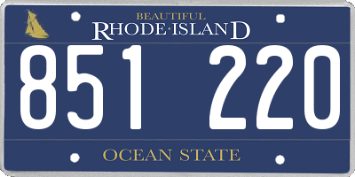 RI license plate 851220