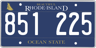 RI license plate 851225