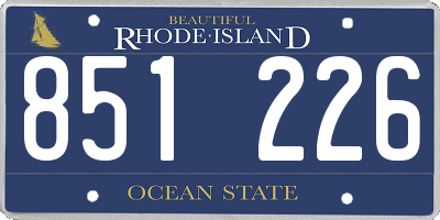 RI license plate 851226