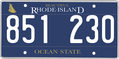 RI license plate 851230