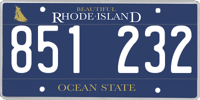 RI license plate 851232