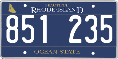 RI license plate 851235