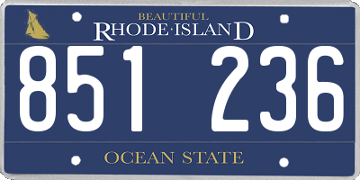 RI license plate 851236