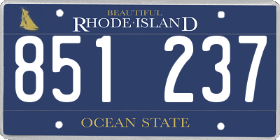 RI license plate 851237
