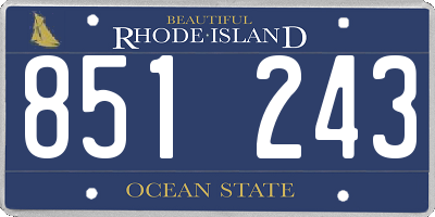 RI license plate 851243