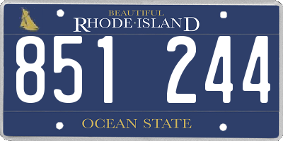 RI license plate 851244