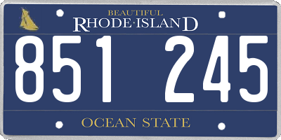 RI license plate 851245