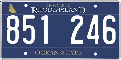 RI license plate 851246