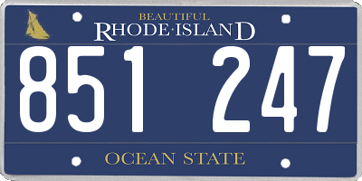 RI license plate 851247