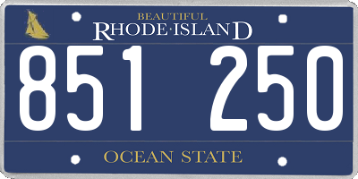 RI license plate 851250