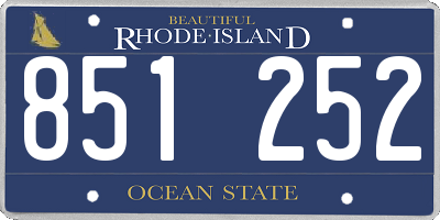 RI license plate 851252