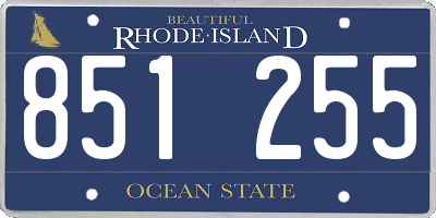 RI license plate 851255