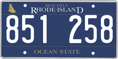 RI license plate 851258
