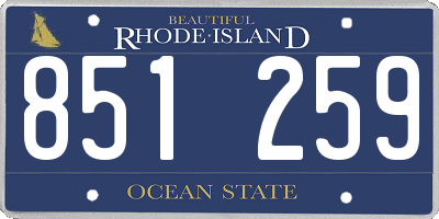 RI license plate 851259