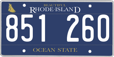 RI license plate 851260