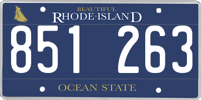 RI license plate 851263