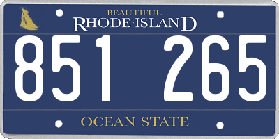 RI license plate 851265