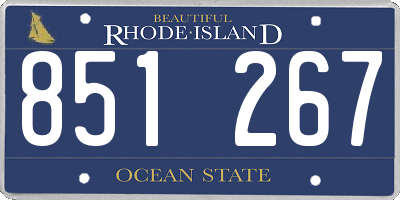 RI license plate 851267
