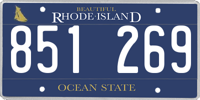 RI license plate 851269