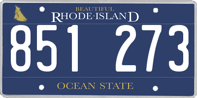 RI license plate 851273