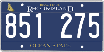 RI license plate 851275
