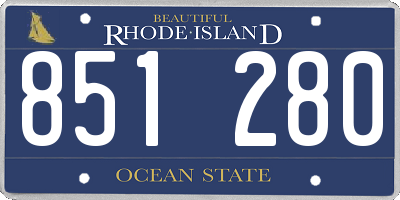RI license plate 851280