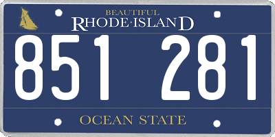 RI license plate 851281