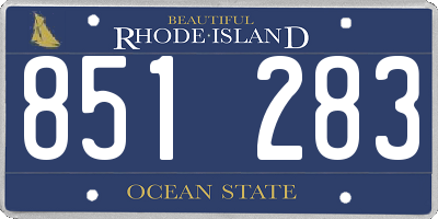 RI license plate 851283