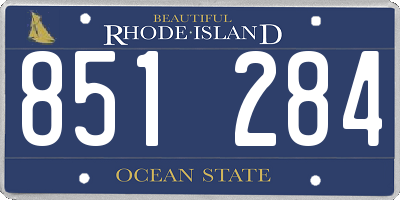 RI license plate 851284