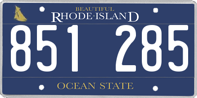 RI license plate 851285