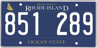 RI license plate 851289