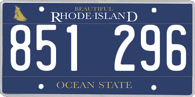 RI license plate 851296
