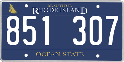 RI license plate 851307