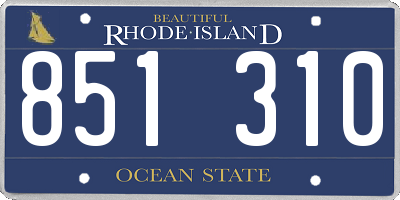 RI license plate 851310